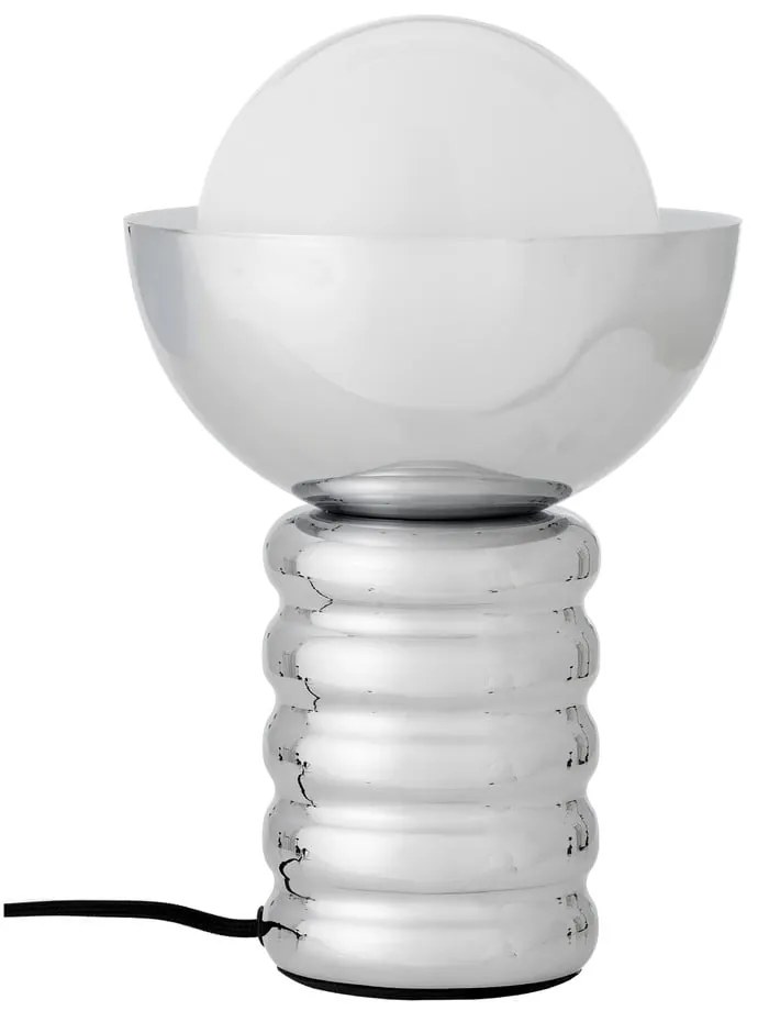 Ezüstszínű asztali lámpa üveg búrával (magasság 32 cm) Spike – Bloomingville