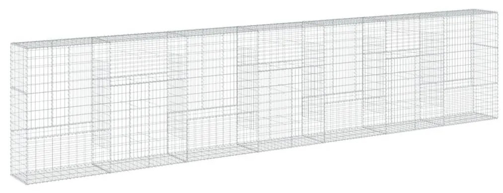 horganyzott vas gabion kosár fedéllel 700 x 50 x 150 cm