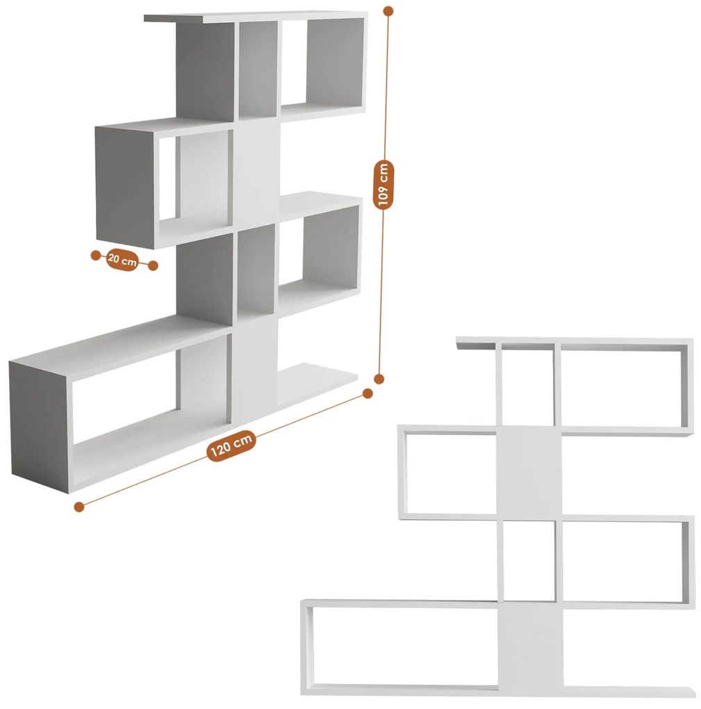 könyvespolc Karlin - White