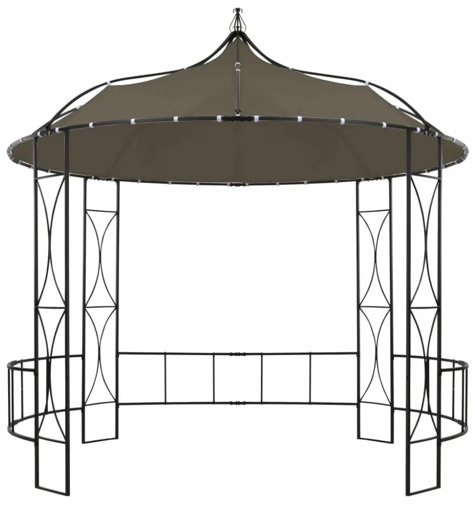 vidaXL tópszínű kerek pavilon 300 x 290 cm