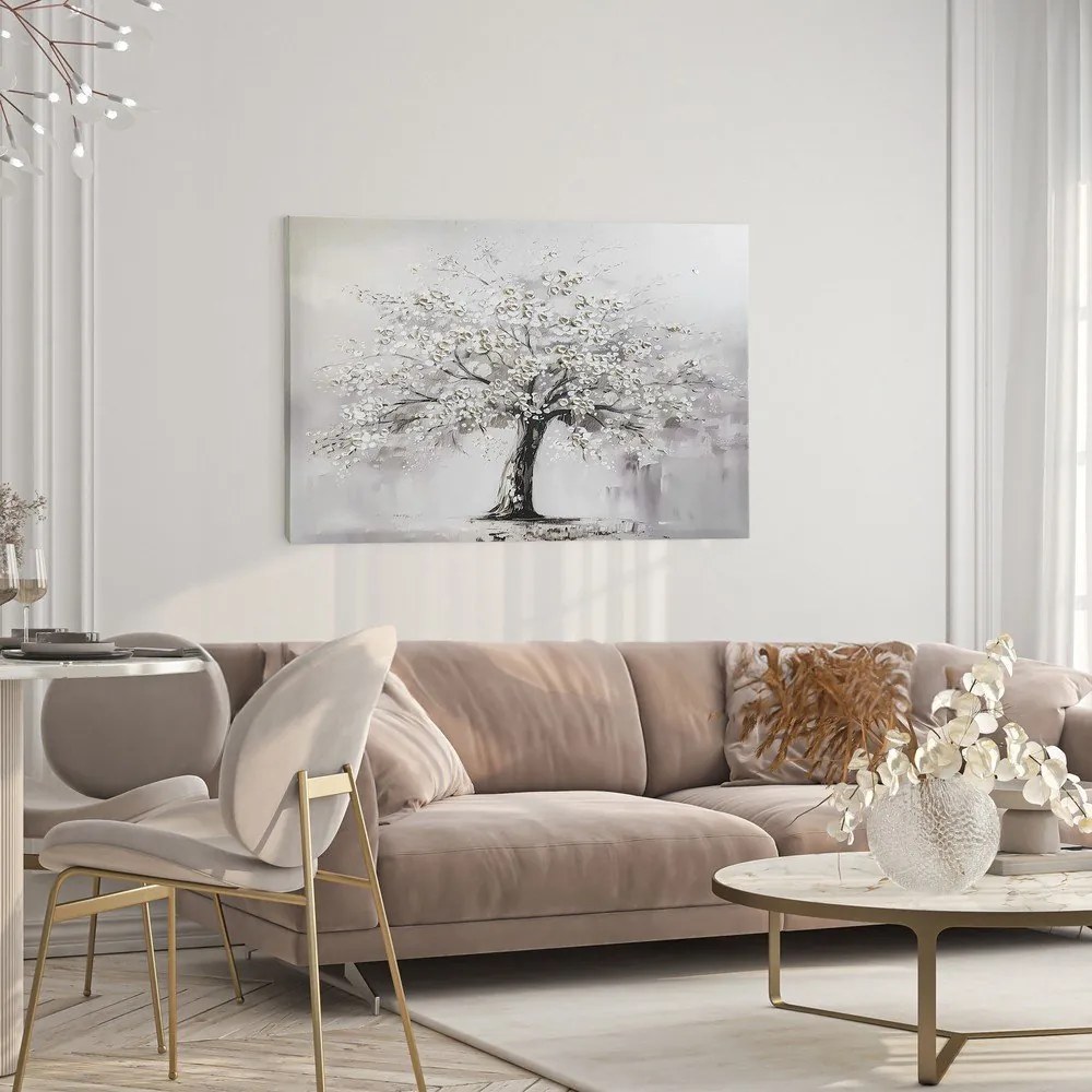 Kép kézzel festett részletekkel 70x100 cm White Tree – Styler