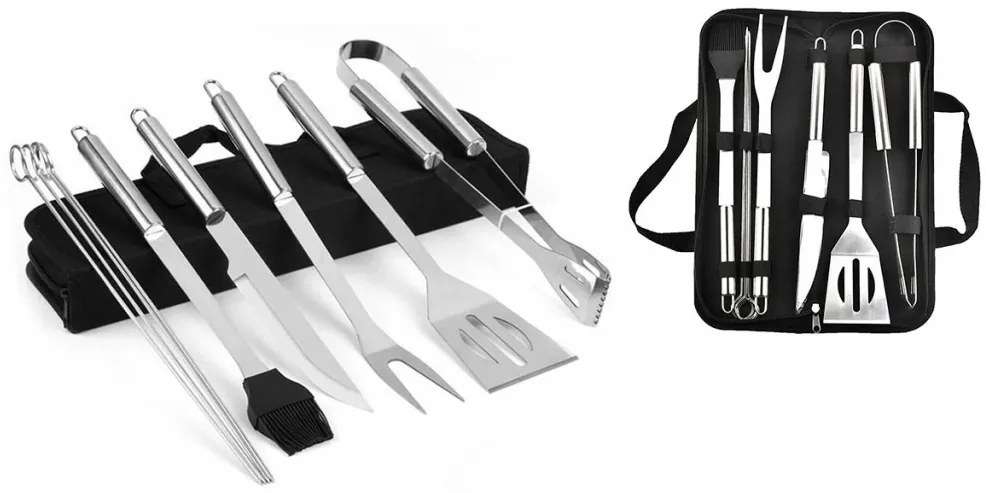 9 részes grill eszköz készlet táskában