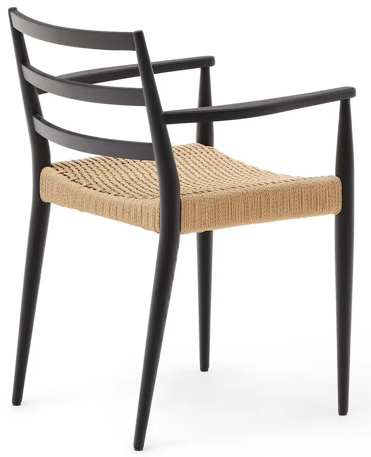 Fekete-natúr színű tölgyfa étkezőszék szett 2 db-os Analy – Kave Home