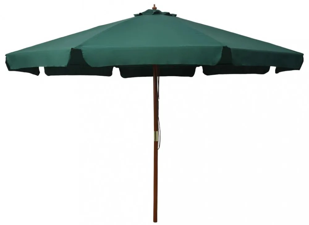 zöld kültéri napernyő farúddal 330 cm