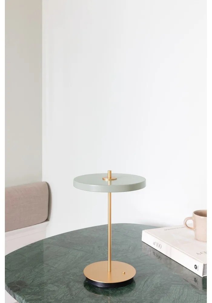 Világoszöld LED szabályozható asztali lámpa fém búrával (magasság 31 cm) Asteria Move – UMAGE