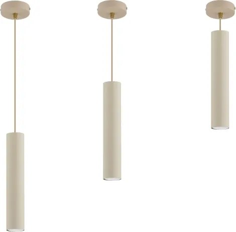 BRILAGI - Kábeles függeszték TUBE 1xGU10/15W/230V bézs/arany