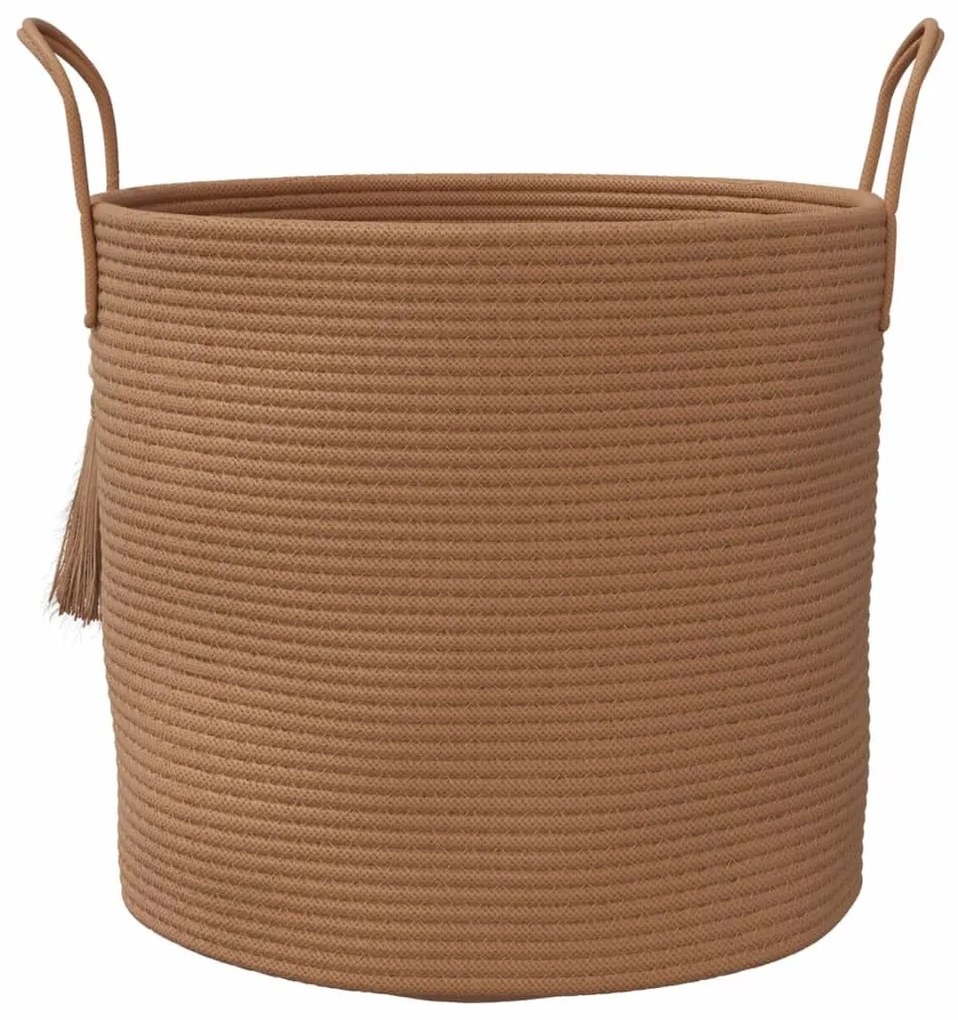 barna pamut tárolókosár Ø40 x 35 cm