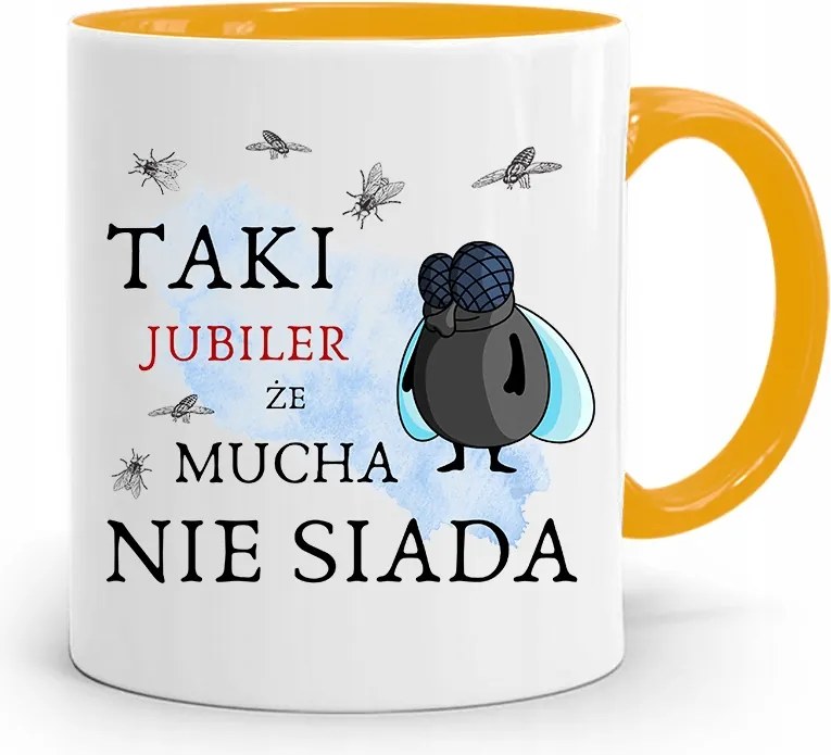 Ékszerésznek Bögre Sárga Legyek Nem Ülnek Ajándék Nyomtatott Fotóval