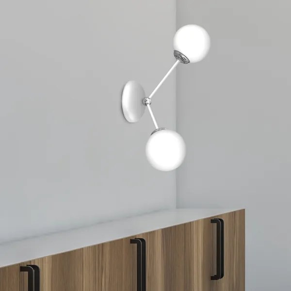 Fali lámpa JOY 2xE14/40W/230V fehér/fényezett króm