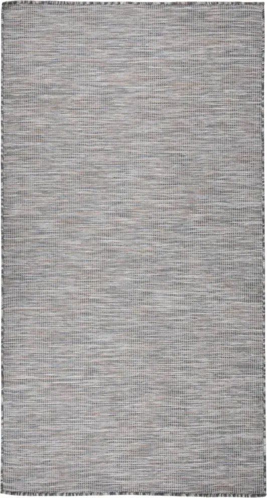 vidaXL barna-kék lapos szövésű kültéri szőnyeg 80 x 150 cm