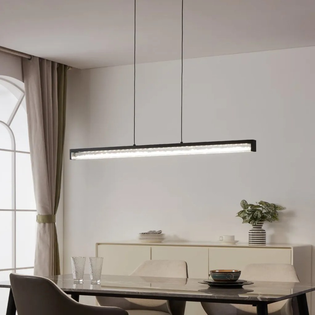 EGLO 900895 CARDITO Modern Led Függesztett Lámpa Fekete, Átlátszó LED IP20