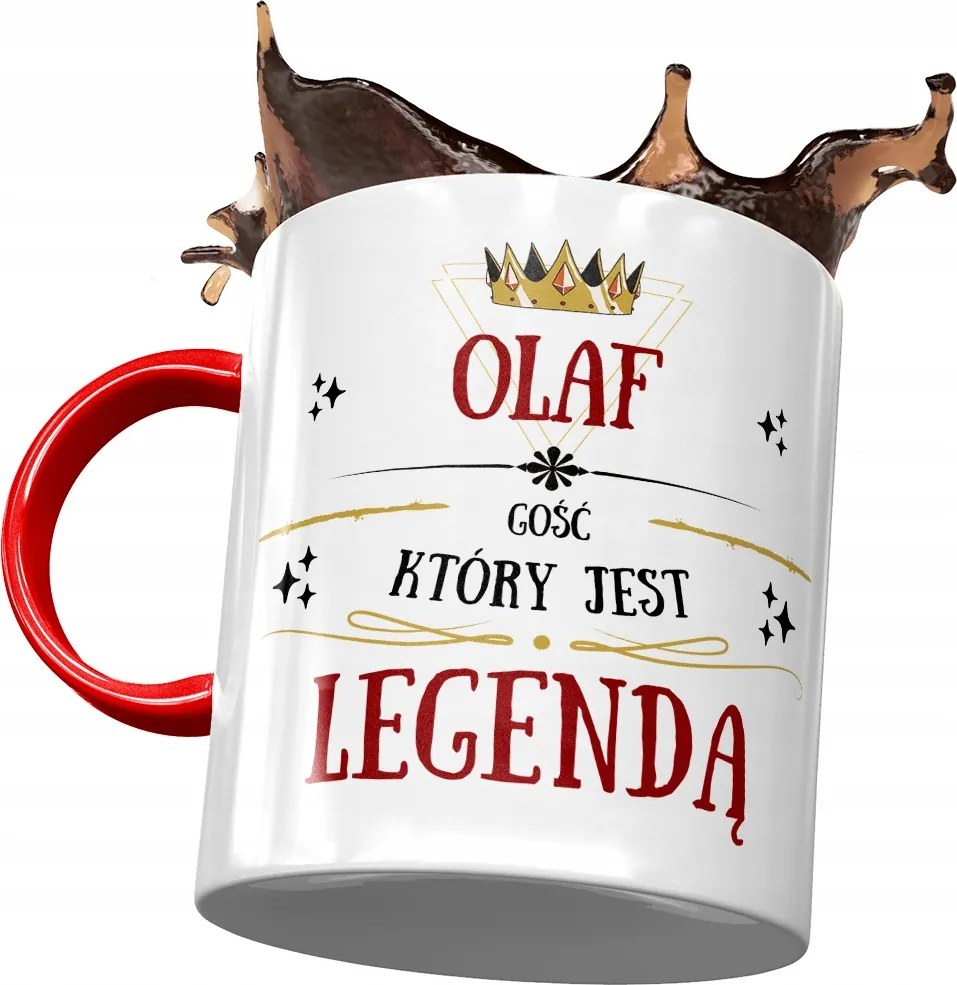 Piros Bögre Olaf Férj Kolléga Ajándék Nyomtatott Fotóval