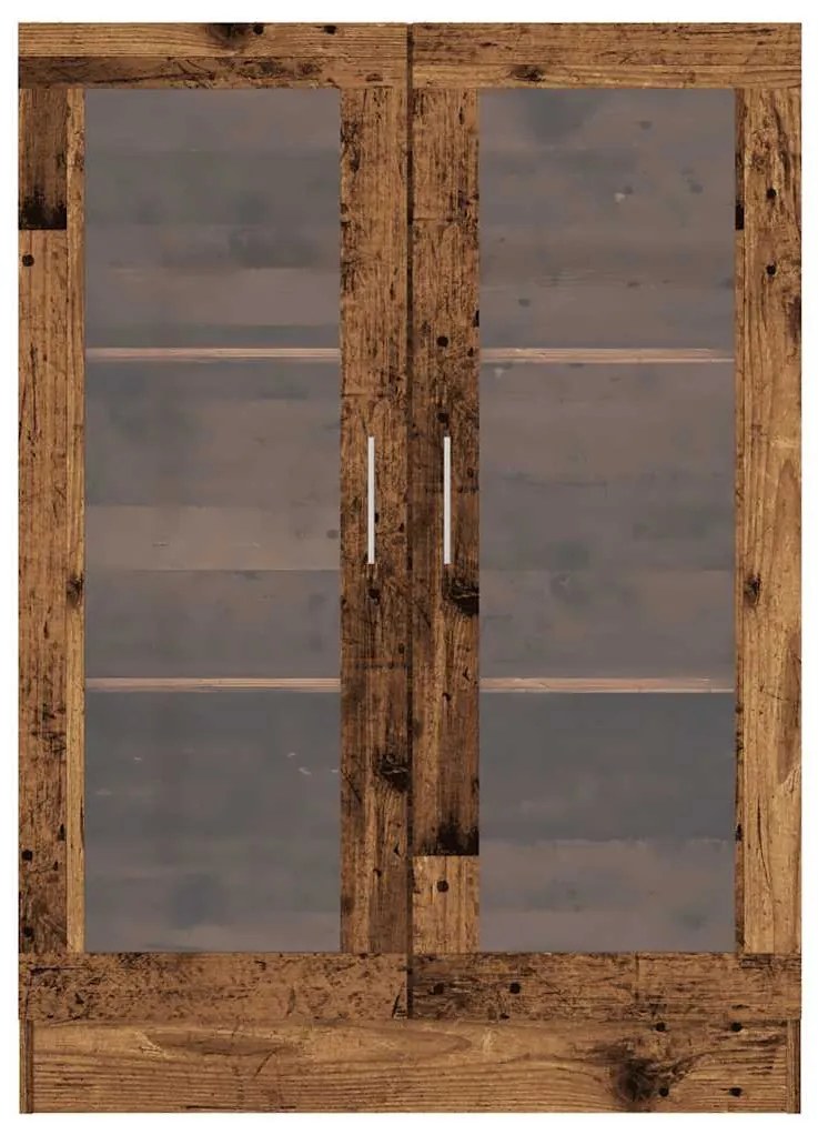 antik fa színű szerelt fa könyvszekrény 82,5 x 30,5 x 115 cm
