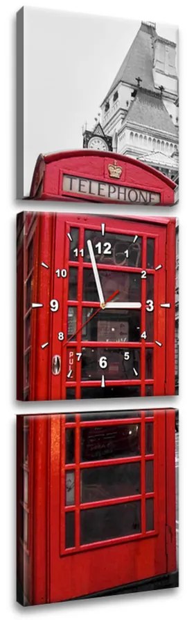 Gario Órás falikép Telefonfülke Londonban UK - 3 részes Méret: 80 x 40 cm