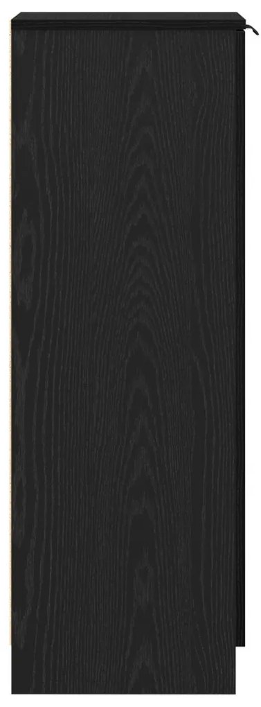 Cipőszekrény Fekete Tölgy 29,5x35x100,5 cm Műanyag