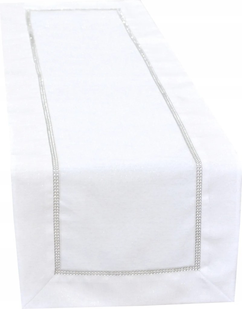 Abrosz csillogó cirkóniákkal Megan 40x140 fehér