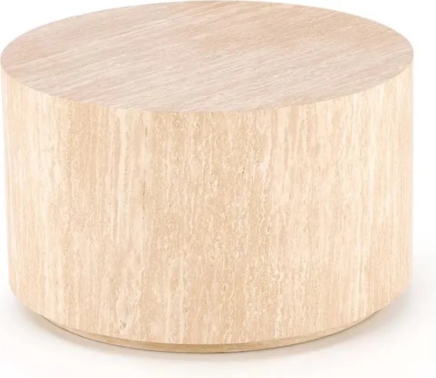 Novula kerek dohányzóasztal 60 cm - travertin