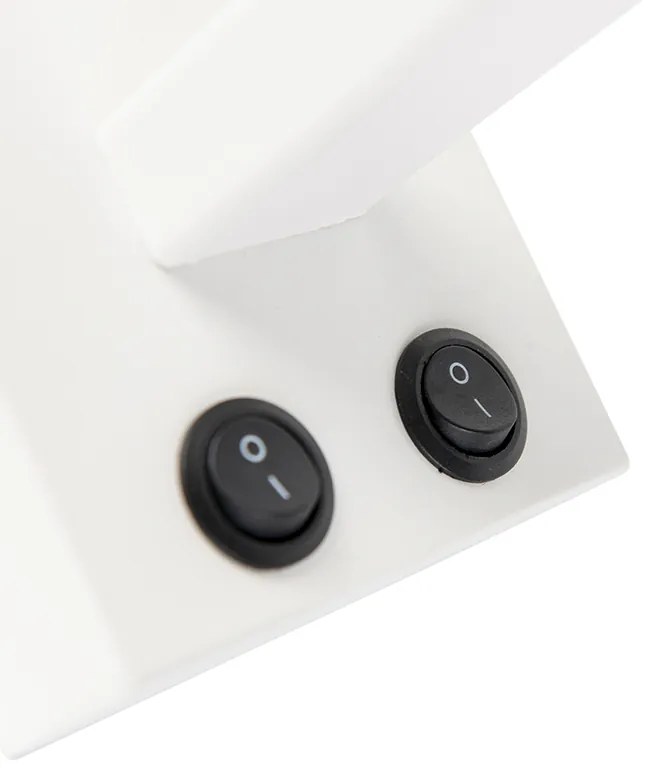 Modern fali lámpa fehér bársonyvirágos búrával - Brescia