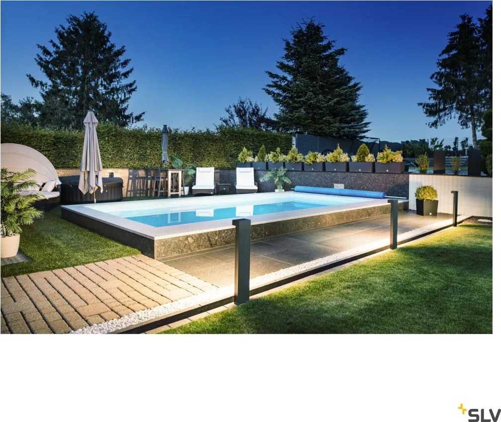 SLV 1003538 L-LINE Modern Kültéri Állólámpa Antracit, Fehér LED IP65