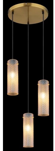 Globo 15775-3HR - Csillár zsinóron KAROLO 3xE14/40W/230V