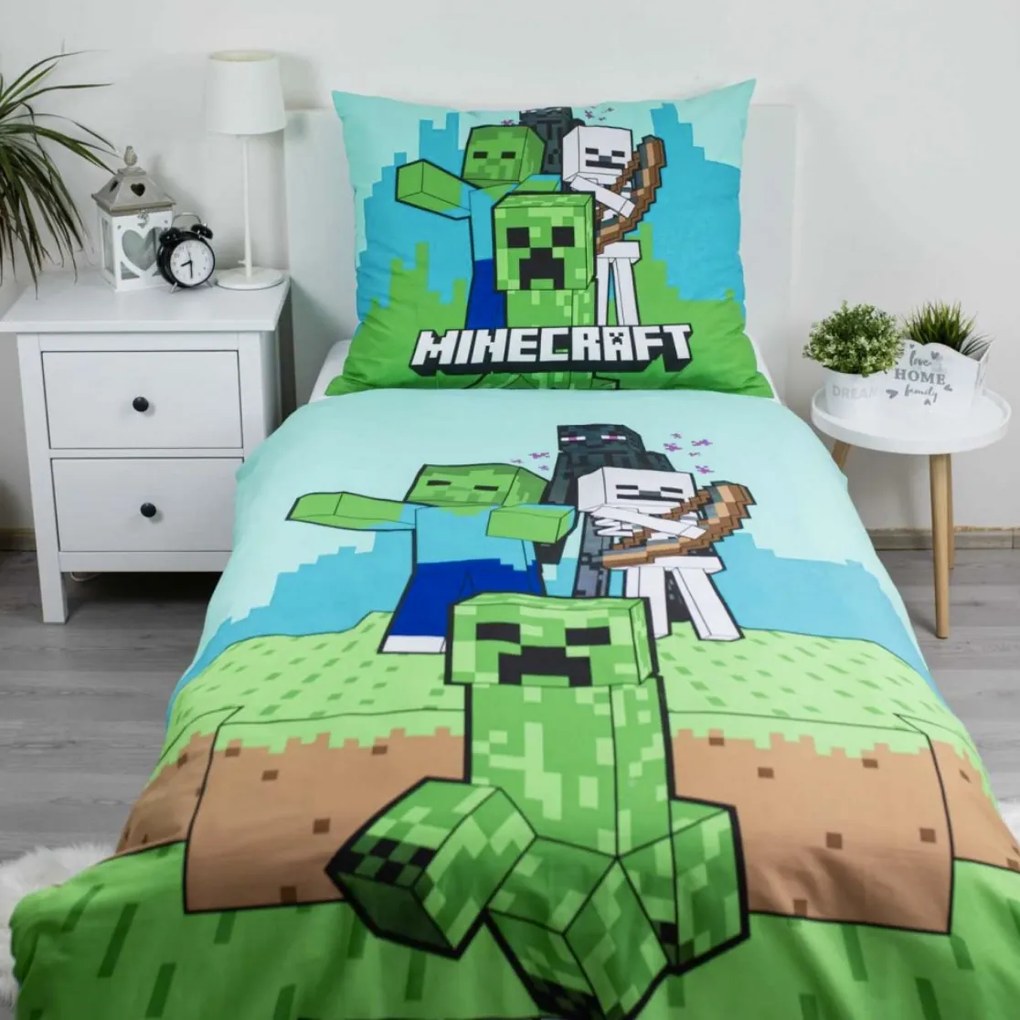 Disney Minecraft gyerek ágyneműhuzat 140x200cm+90x70cm Setino
