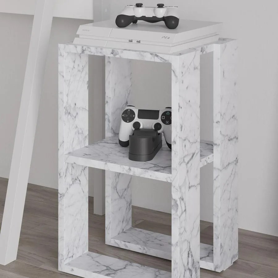 Éjjeliszekrény Lonie - Carrara Marble