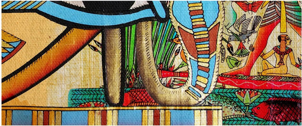 Egyiptomi motívumú kép (120x50 cm)
