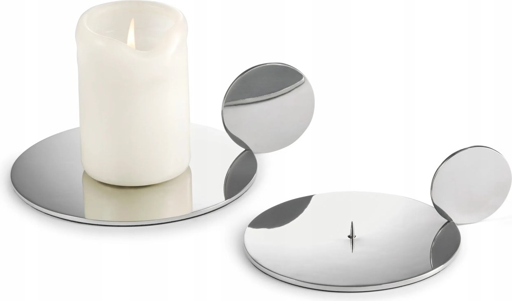 Philippi Radius Gyertyatartó Acél gyertyatartó állvány Ezüst