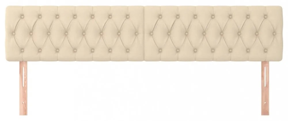 2 db krémszínű szövet fejtámla 100x7x78/88 cm