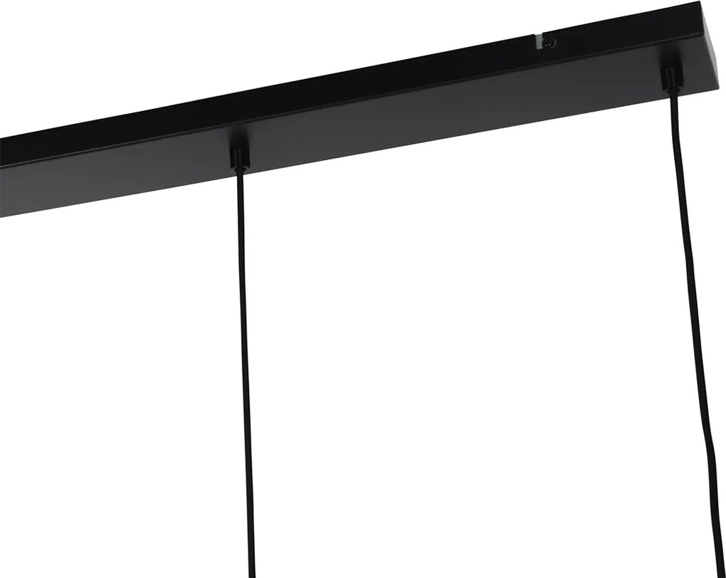 Okos függőlámpa fekete füstüveggel, 4 izzóval, 4 Wifi ST64-gyel - Laura