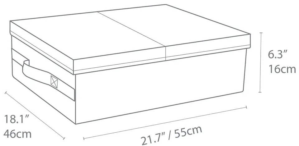 Underbed szürke tárolódoboz - Bigso Box of Sweden