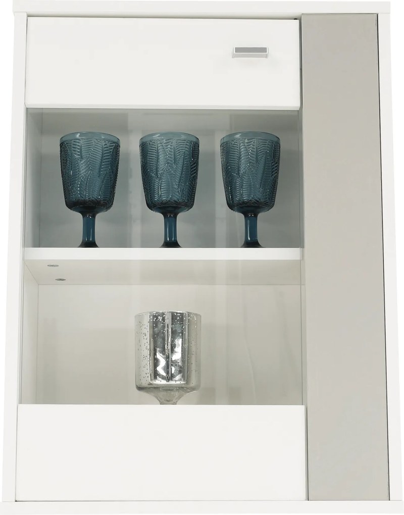 Nappali bútor, fehér/szürke, GENTA