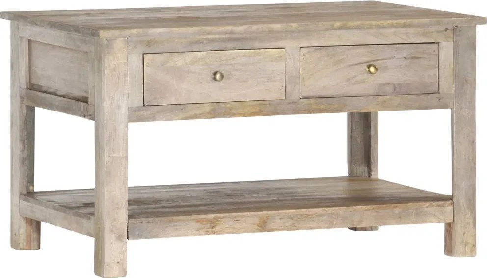 vidaXL tömör mangófa dohányzóasztal 82 x 52 x 47 cm