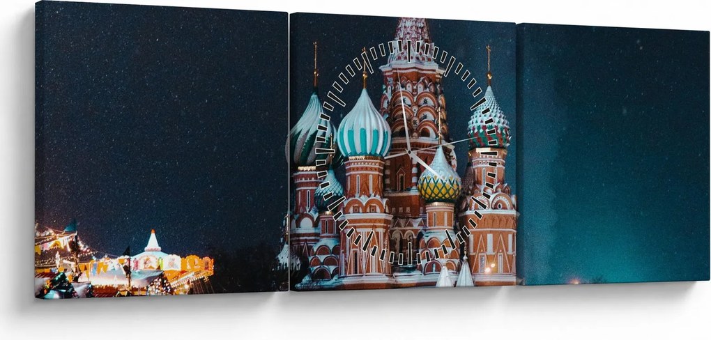 Szerkezet képe Oroszországban (órával) (90x30 cm)