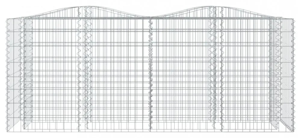 íves horganyzott vas gabion magaságyás 200x50x100 cm