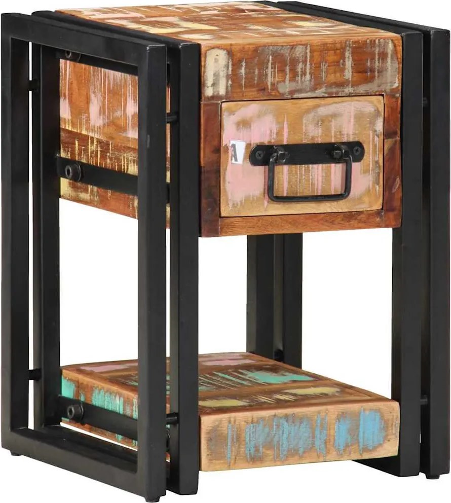 vidaXL Éjjeliszekrény fiókkal 2 pcs Sokszínű 30 x 30 x 40 cm