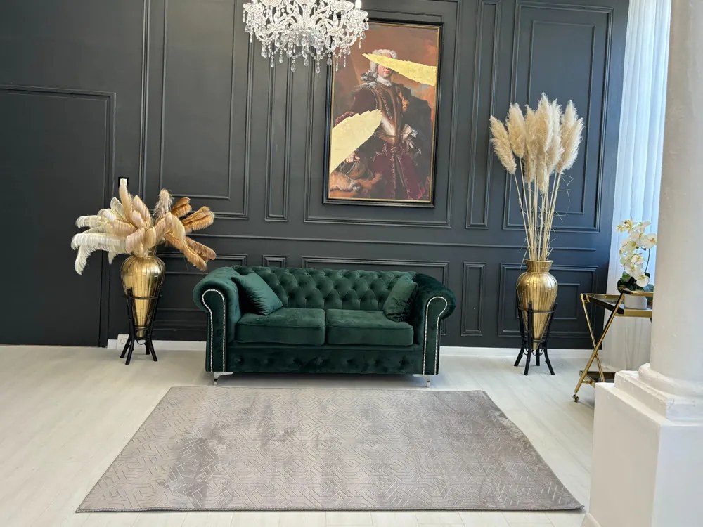 Dinasru szürke shaggy szőnyeg150x220 cm