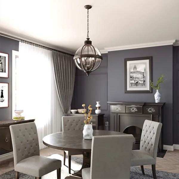 Feiss FE-ADAMS-4P-ANL - Csillár láncon ADAMS 4xE14/60W/230V bronz