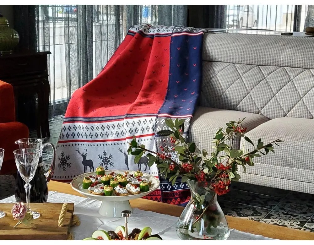 Karácsonyi pamut takaró 200x150 cm - Mila Home