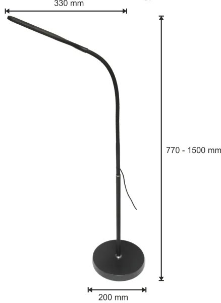 LED dimmelhető lámpa 3 az 1-ben LED/10W/230V 3000/4000/6000K CRI 90 fekete
