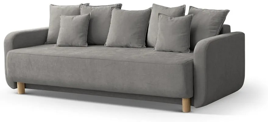 Szürke kinyitható tárolóhelyes kanapé 231 cm Elen – Micadoni