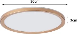 Brilagi - ULTRA SLIM LED fürdőszobai mennyezeti lámpa, 18 W, 230 V, Ø 30 cm, rózsaarany, IP54