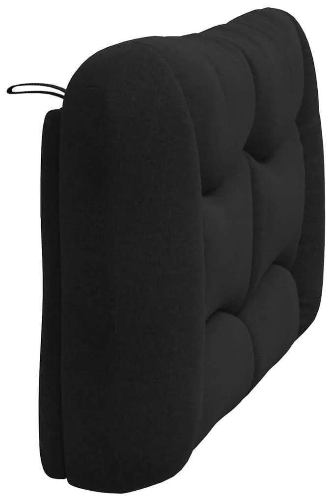 fekete szövet fejtámla párna 140 cm