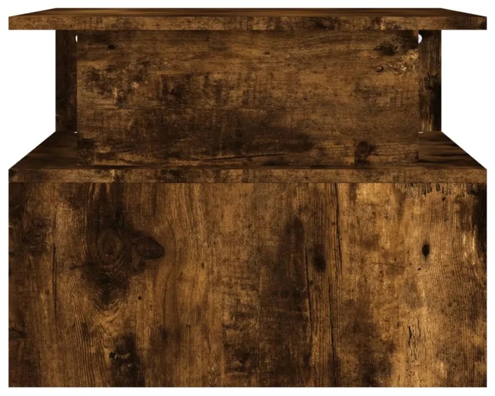 füstös tölgy színű szerelt fa dohányzóasztal 90x55x42,5 cm