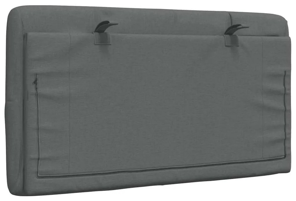 sötétszürke szövet fejtámla párna 90 cm