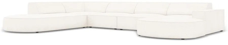 Bézs buklé szövet sarokkanapé (bal oldali) Jodie – Micadoni Home