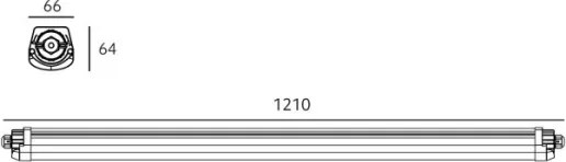 LED műszaki fénycsöves lámpatest LUMEXO LED/36W/230V 4000K IP65 121 cm