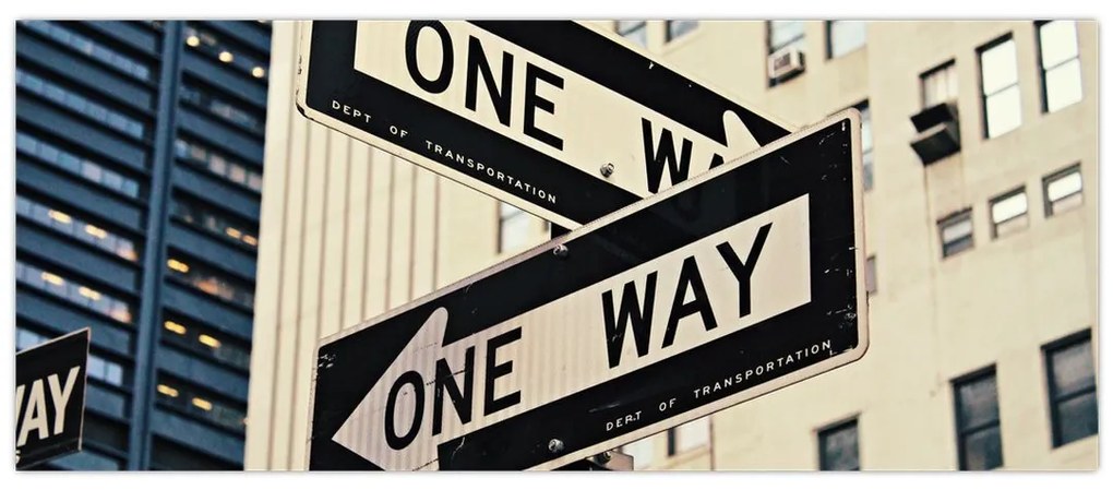 Kép - New York ONE WAY (120x50 cm)