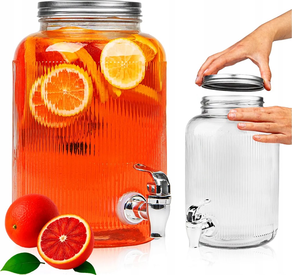 Befőttes üveg csappal 4L nagy üveg befőttes üveg csappal kancsó vízadagoló