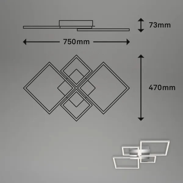 LED dimmelhető mennyezeti lámpa LED/42W/230V 3000K matt króm